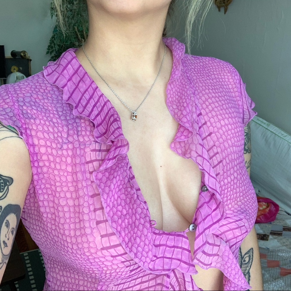 Sheer “butterfly” Frill Top